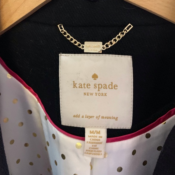 Kate Spade Wool Blend Trench Coat Jacket - Picture 3 of 6